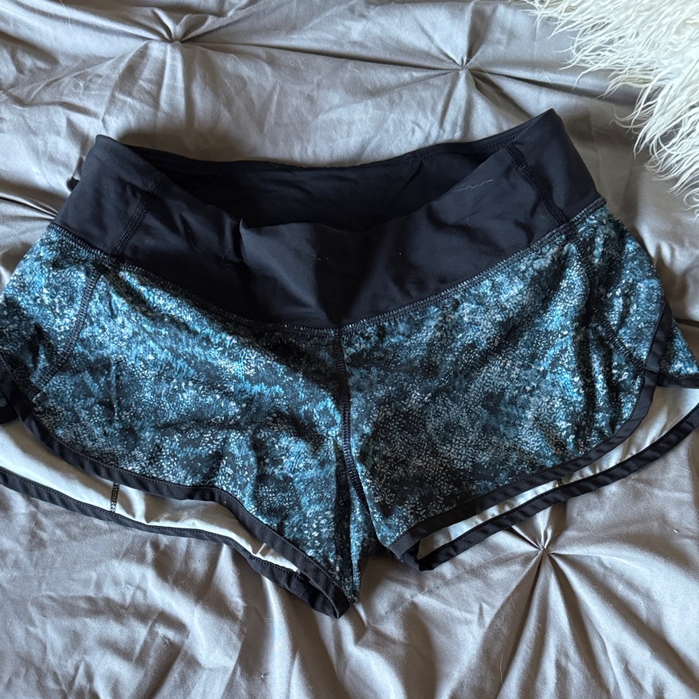 lululemon athletica Black and Blue Athletic Shorts